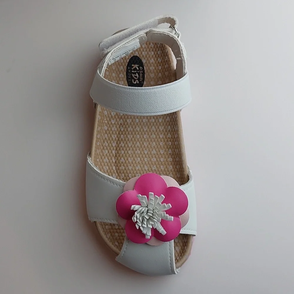 Dr scholls lsland flower‎ sandal toddler Girls White size 10